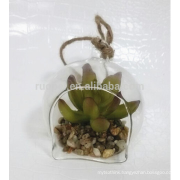 China Green Mini Artificial Succulent Plants With Pot for decor